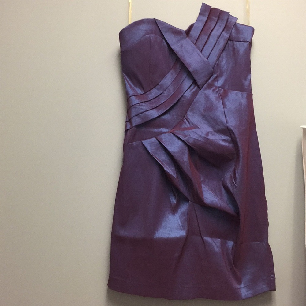 Women’s Purple iridescent Party Dress with pockets